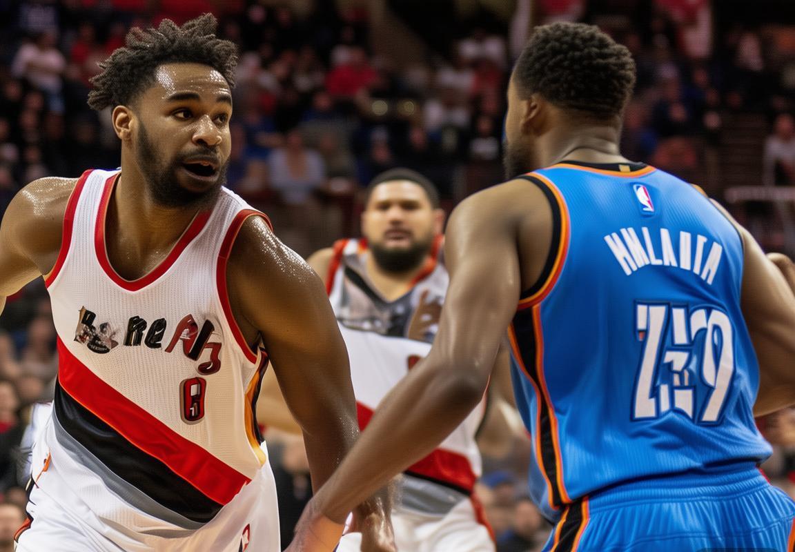 亚历山大半场15分率雷霆紧咬比分，杨瀚森开拓者首秀展策应，半场战况55-54